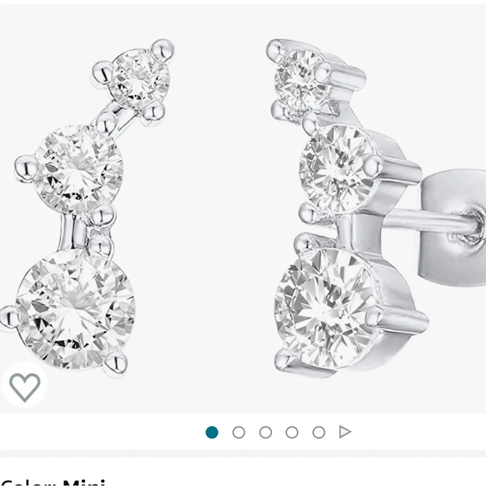 Diamond arrow ear  climber sterling silver